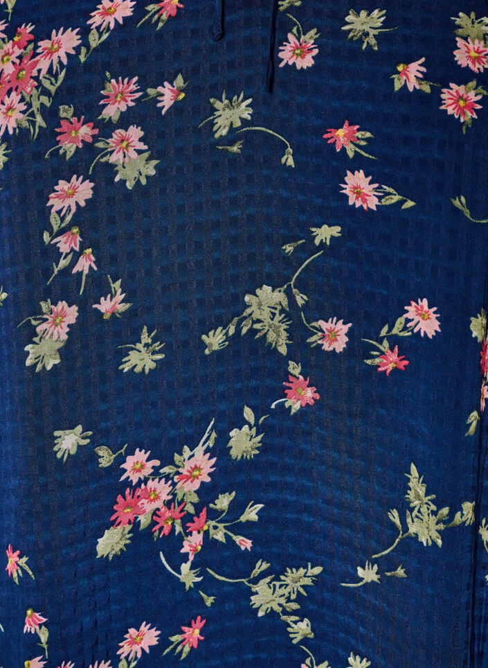 Gebl&uuml;mte A-Linien-Tunika, Blau, Packshot image number 2
