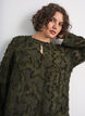Kleid mit Fransengarn und Struktur, Gr&uuml;n, Model image number 3