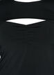 Ausschnittbluse mit langen Ärmeln, Black, Packshot image number 2