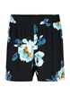 Locker sitzende Shorts aus Viskose, Black Big Flower, Packshot image number 0