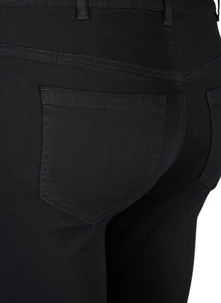 Hochtaillierte Amy-Jeans mit Strasssteinen, Black, Packshot image number 4