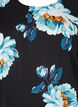 Kurzarm Viskosebluse mit Blumenprint, Black Big Flower, Packshot image number 2
