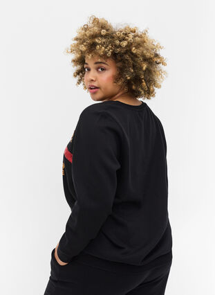 Weihnachts-Sweatshirt, Black Wrapper , Model image number 1