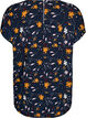 Bluse mit kurzen Ärmeln und geblümtem Print, Sky Captain Flower, Packshot image number 1