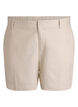Hoch taillierte Bermudashorts aus Leinen und Viskose, Beige, Packshot image number 0