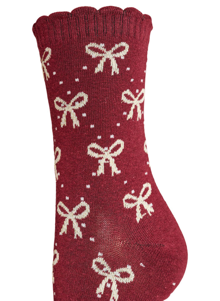 2er-Pack Weihnachtssocken, Rot, Packshot image number 2