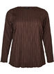 Bluse aus Jersey mit welliger Struktur, Braun, Packshot image number 0