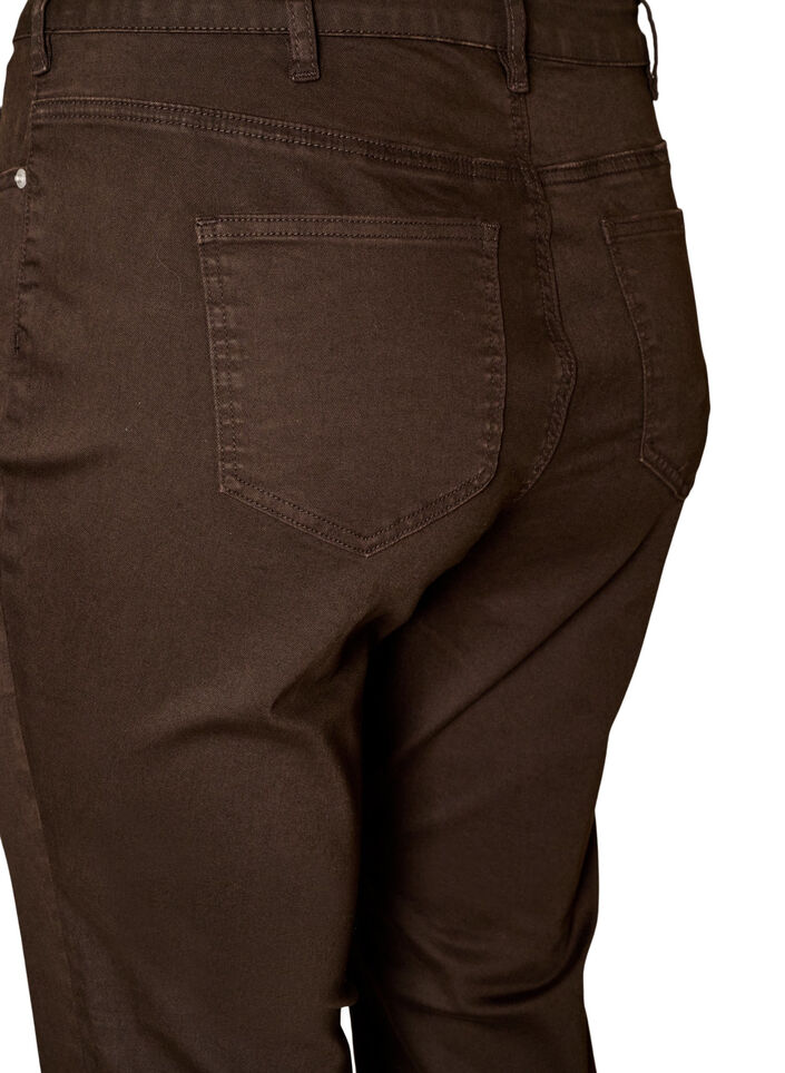 Ellen Bootcut-Jeans aus farbigem Denim, Braun, Packshot image number 3