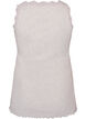 Geripptes Top mit Spitzen, Grau, Packshot image number 1