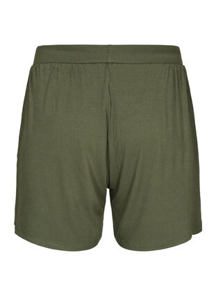 Lockere Shorts aus Viskose mit Ripp., Thyme, Packshot image number 1