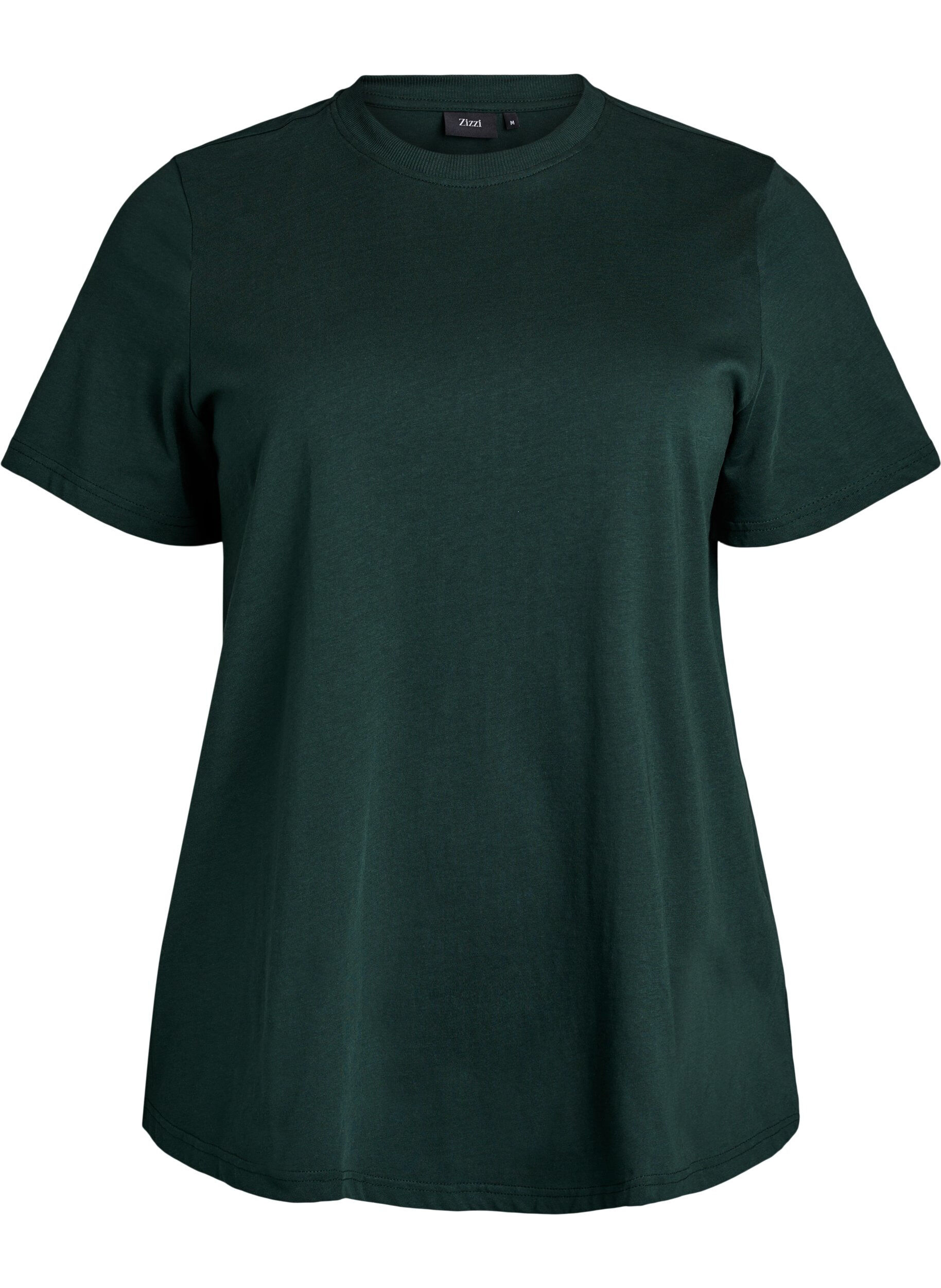 Basic-T-Shirt aus Baumwolle mit Rundhalsausschnitt