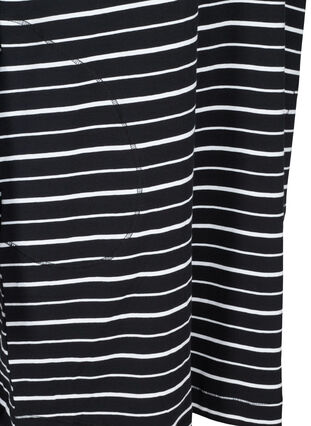 Kurzarm Kleid aus Baumwolle mit Taschen, Black w. stripe, Packshot image number 3