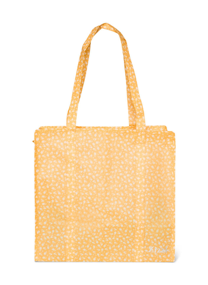 Einkaufstasche mit Rei&szlig;verschluss, Orange, Packshot image number 1
