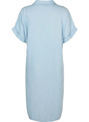 Kurzarm-Shirtkleid aus Lyocell (TENCEL™), Light blue denim, Packshot image number 1