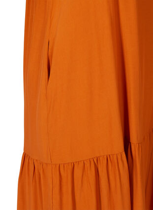 Kurzarm Kleid mit A-Line und Taschen, Autumnal, Packshot image number 2