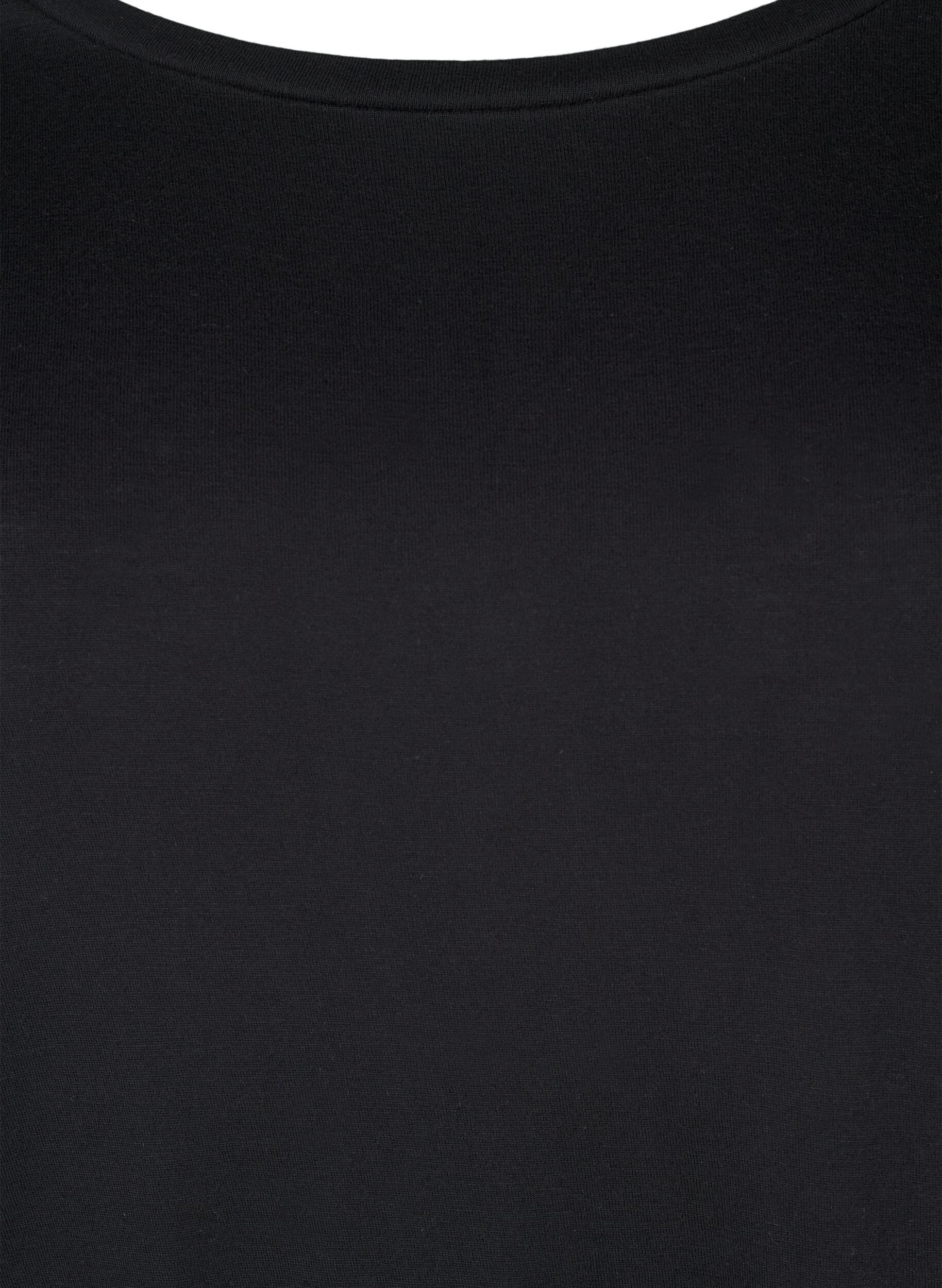 ZizziLang&auml;rmelige Bluse aus Wolle und Viskose, Schwarz, Packshot image number 2