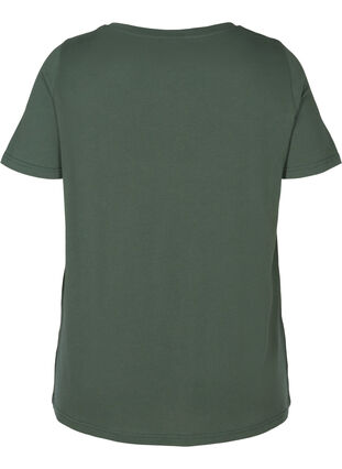 Kurzarm T-Shirt mit Print, Green w. Eagle , Packshot image number 1