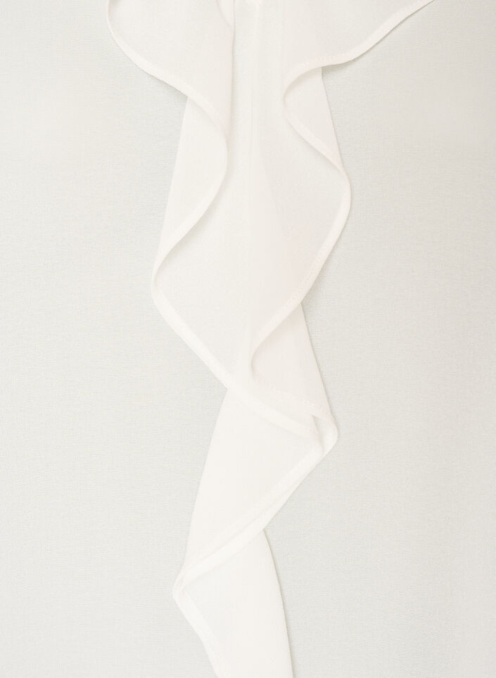 Tunika mit R&uuml;schen und 3/4-&Auml;rmeln, Vanille, Packshot image number 2