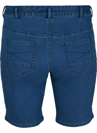 Slim Fit Denim Shorts, Medium Blue Denim, Packshot image number 1