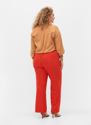 Weite Hose mit Taschen, Fiery Red, Model image number 1