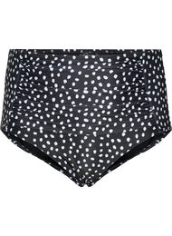 Extra hoch taillierte Bikini-Hose mit Print, Black White Dot, Packshot