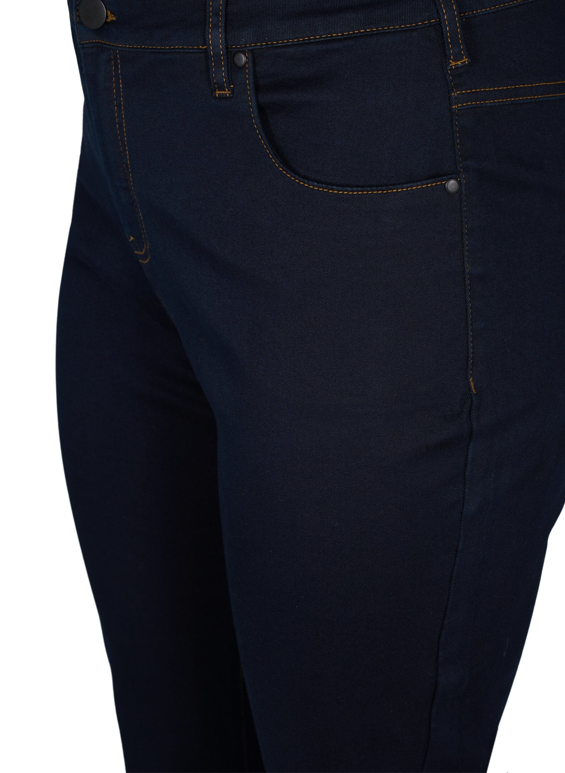 Zizzi Slim Fit Emily Jeans mit normaler Taillenh&ouml;he, Blau, Packshot image number 2