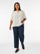 Bluse aus Seersucker mit Bindeband, Beige, Model image number 1