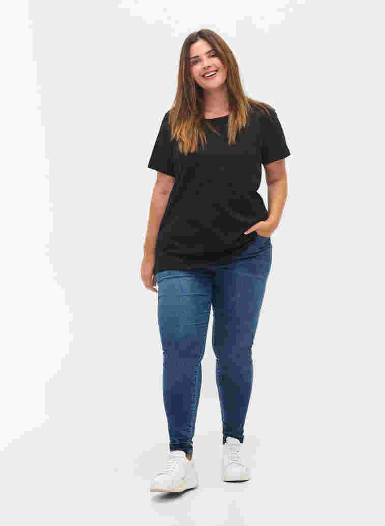 2er-Pack basic T-Shirts aus Baumwolle, Black/Black, Model image number 2