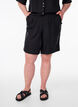 Shorts mit Taschen und hoher Taille, Schwarz, Model image number 3