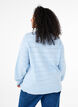 Strickbluse mit Rundhals und Spitzenmuster, Cashmere Blue Mel., Model image number 1