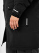 Praktische Winterjacke mit Kapuze und Taschen, Schwarz, Model image number 3