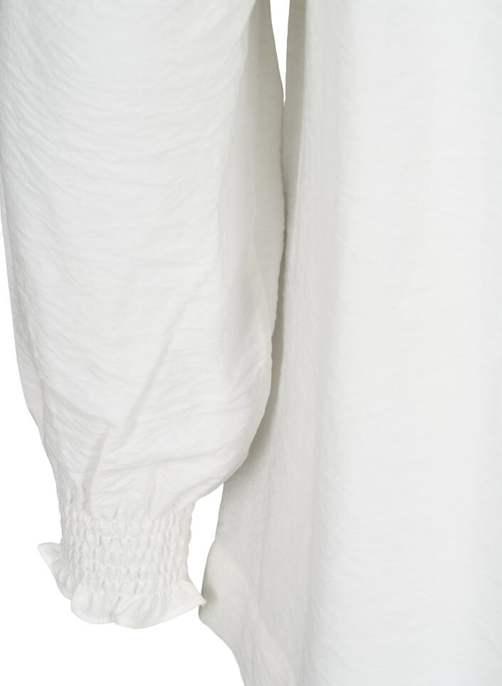 Bluse mit R&uuml;schenkragen, Vanille, Packshot image number 3