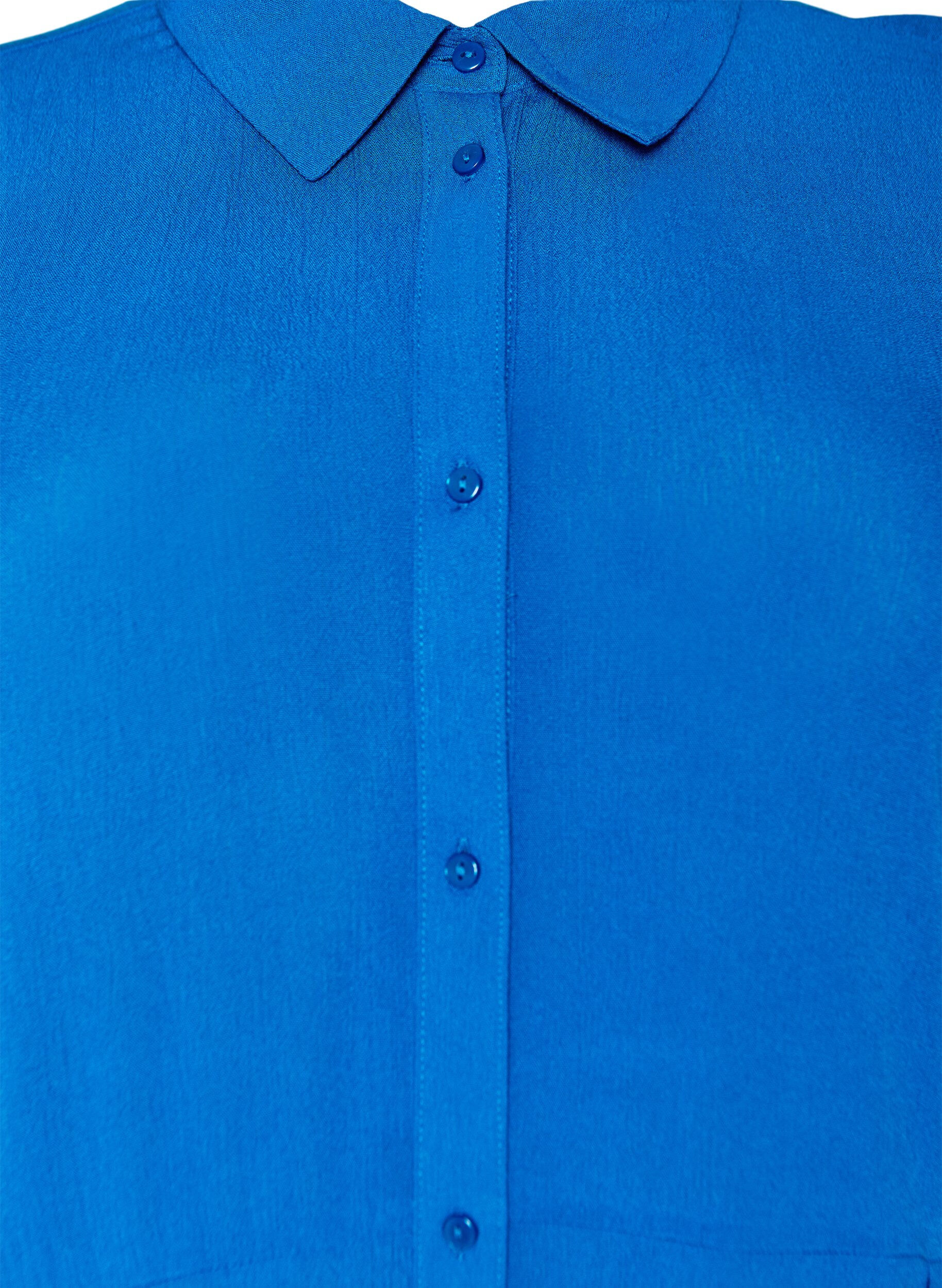 ZizziMidikleid mit kurzen &Auml;rmeln, Blau, Packshot image number 2