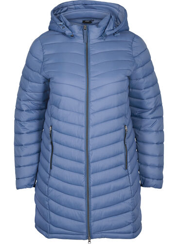 Gesteppte leichte Jacke mit abnehmbarer Kapuze und Taschen, Bering Sea, Packshot image number 0