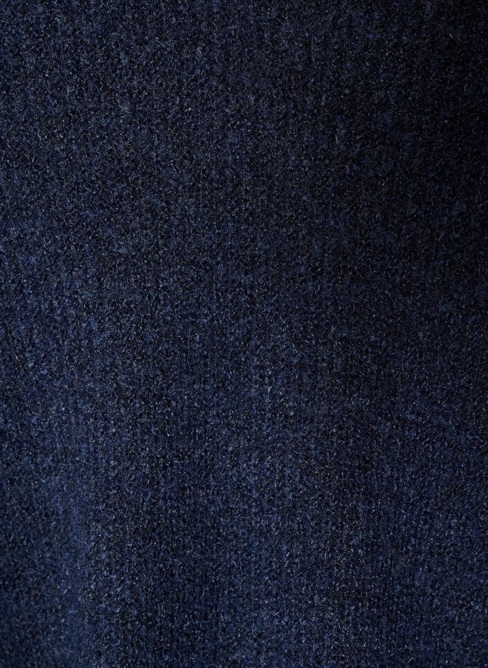 Strickbluse mit V-Ausschnitt und Raglan&auml;rmeln, Blau, Packshot image number 2