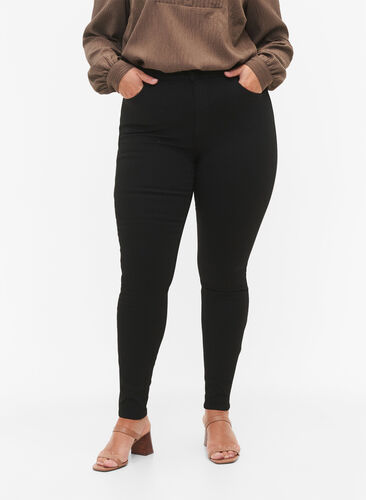 Stay Black Amy Jeans mit hoher Taille, Black, Model image number 2