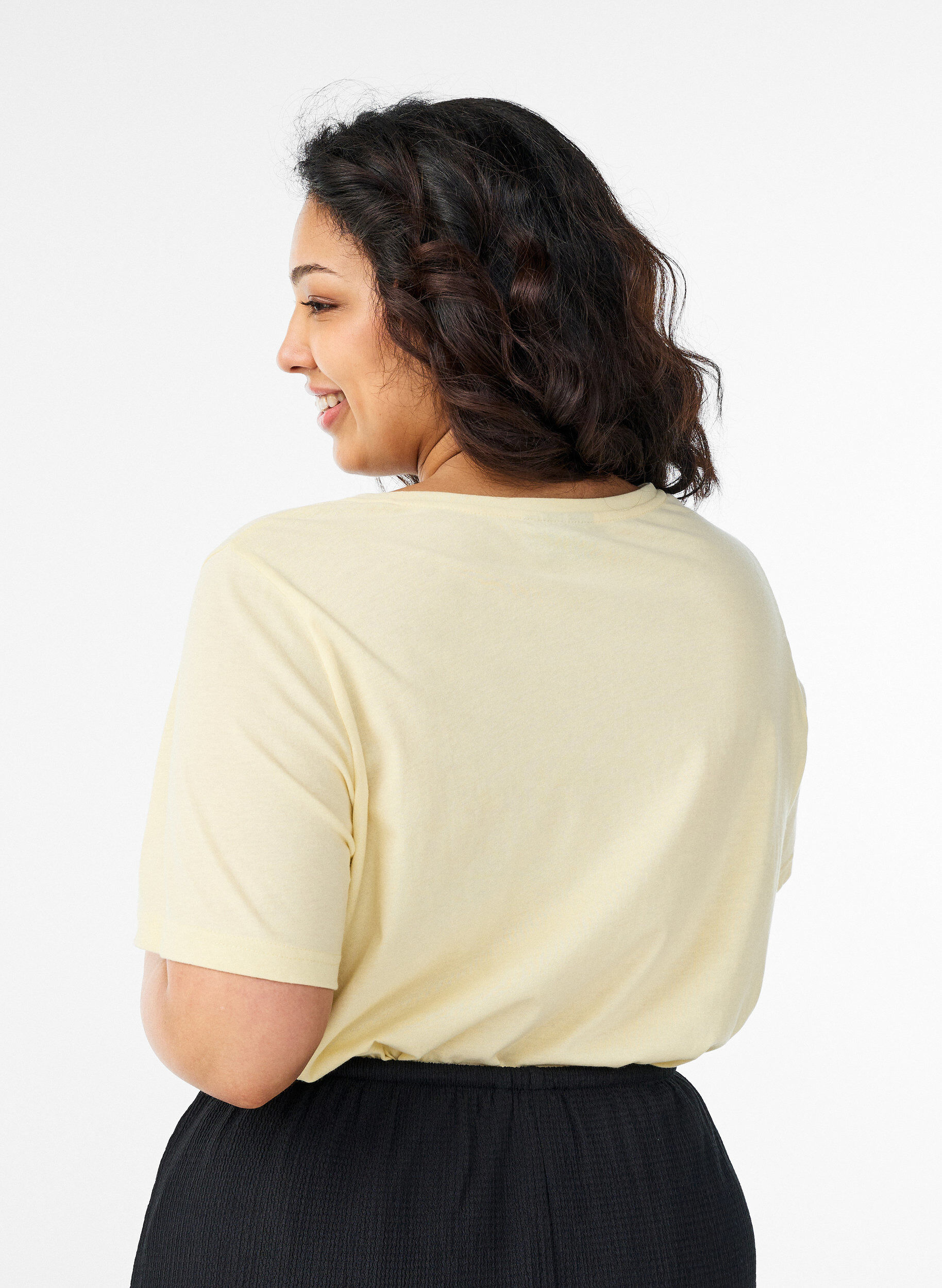ZizziT-Shirt mit Print, Gelb, Model image number 2