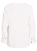 Bluse mit Smockb&uuml;ndchen und V-Ausschnitt, Vanille, Packshot image number 1