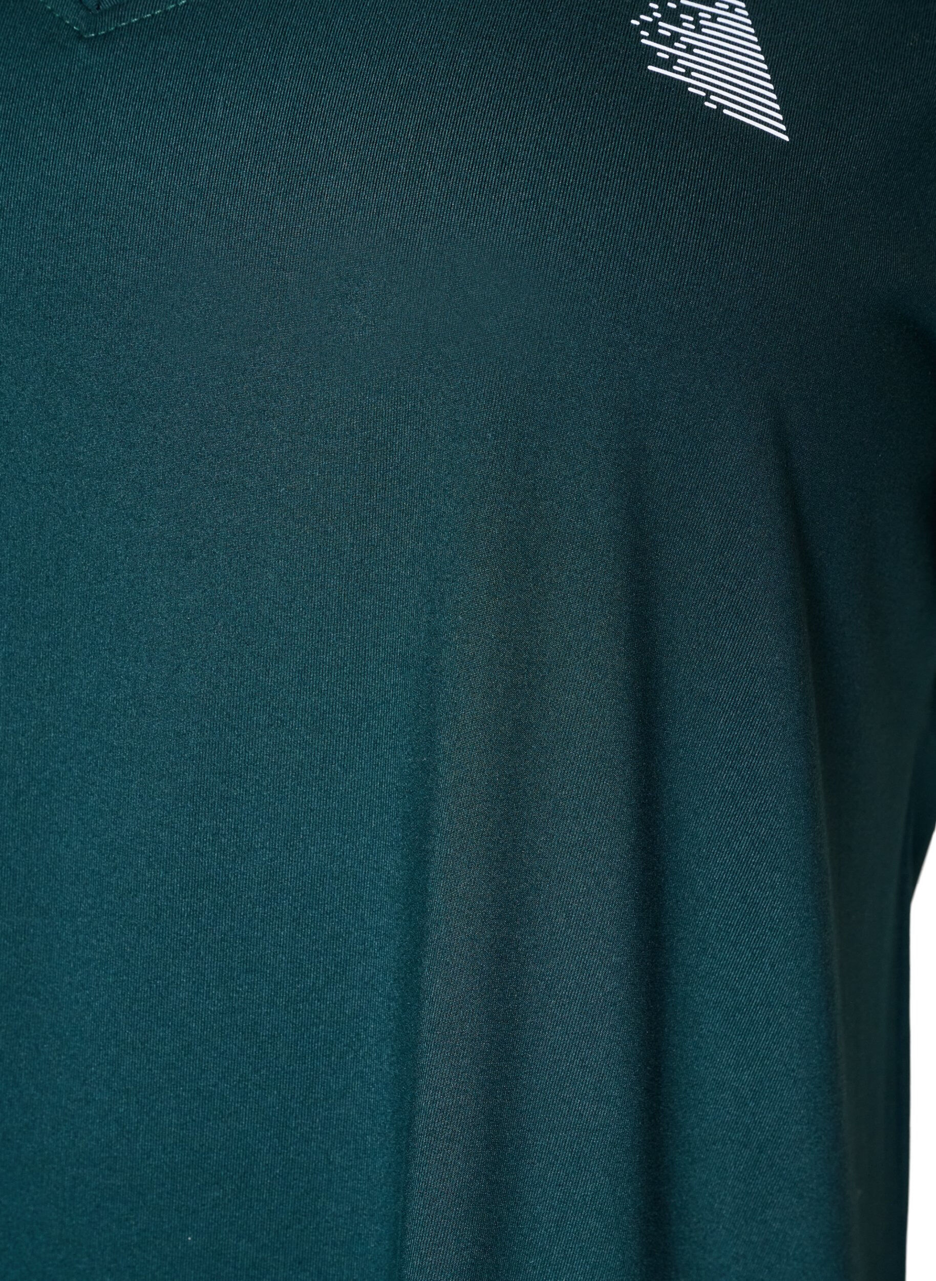 ZizziLockeres Trainings-T-Shirt mit V-Ausschnitt, Gr&uuml;n, Packshot image number 2