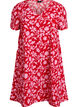Kurzes A-Linien-Kleid mit floralem Print, Rot, Packshot image number 0