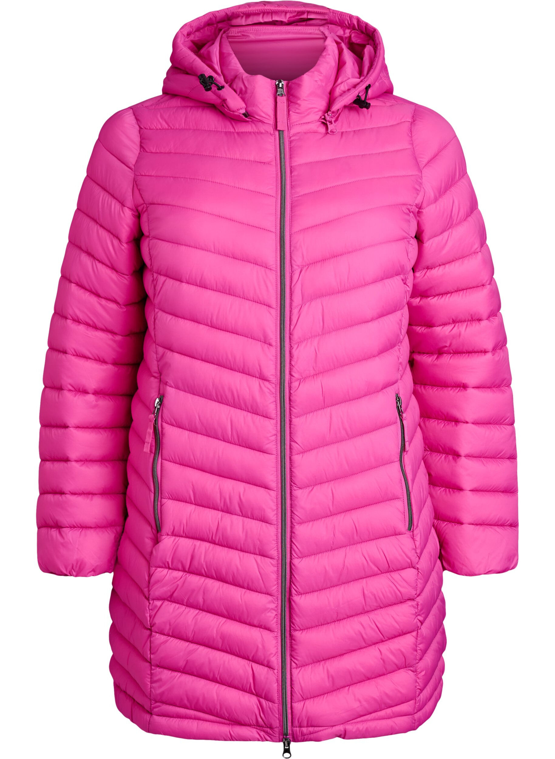 ZizziLeichte Jacke mit Taschen und abnehmbarer Kapuze, Rot, Packshot image number 0