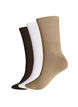 3er-Pack Sportsocken mit Logo, Braun, Packshot image number 1