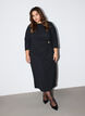 Jerseykleid mit Drapierung und dekorativer Schnalle, Schwarz, Model image number 0