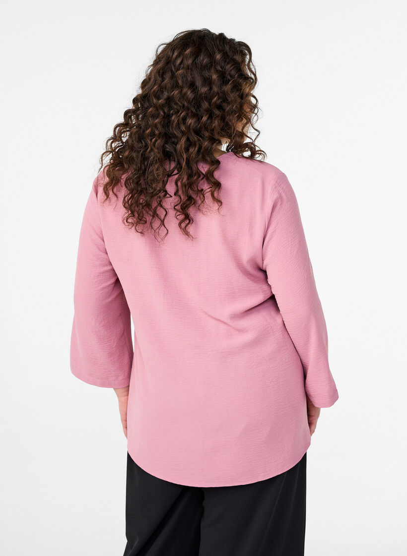 Bluse mit 3/4-&Auml;rmeln, Rot, Model image number 2