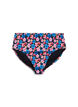 Hoch taillierte Bikinihose mit floralem Muster, Rot, Packshot image number 0