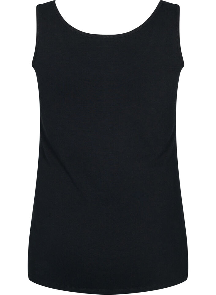 Einfarbiges basic Top aus Baumwolle, Schwarz, Packshot image number 1