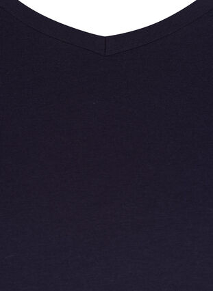 Einfarbiges basic T-Shirt aus Baumwolle, Night Sky, Packshot image number 2