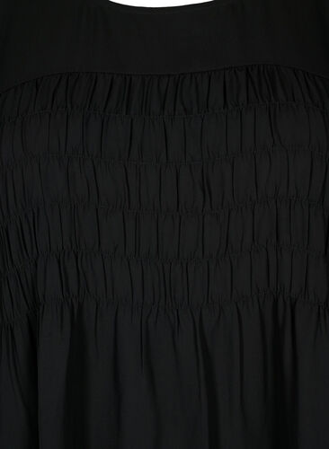 Langärmelige gesmokte Bluse, Black, Packshot image number 2