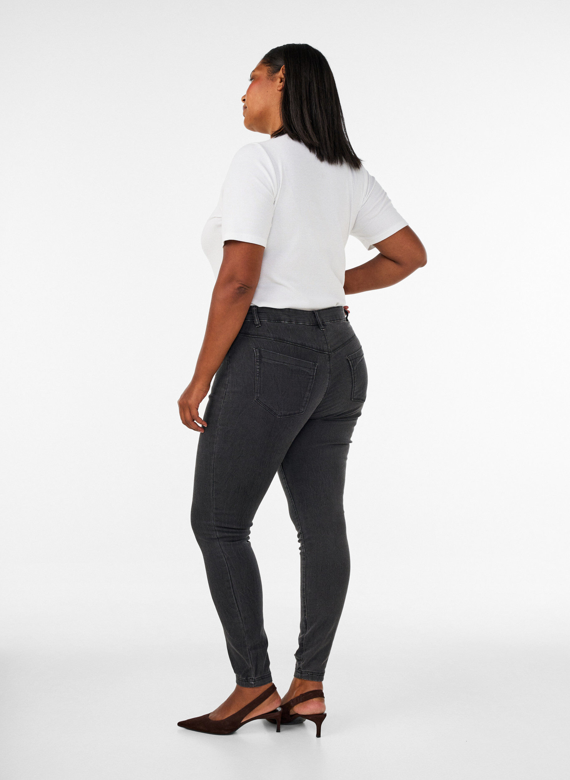 ZizziJeggings aus Baumwollmischung, Grey Denim, Model image number 1