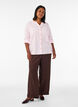 Baumwollbluse mit V-Ausschnitt, Rot, Model image number 1